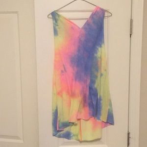 Tye dye beach cover up dress